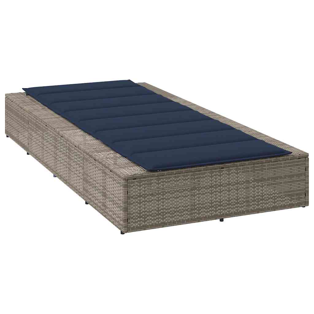 Ligbed met zwevend kussen poly rattan grijs is nu te koop bij PeponiXL, paradijselijk wonen!
