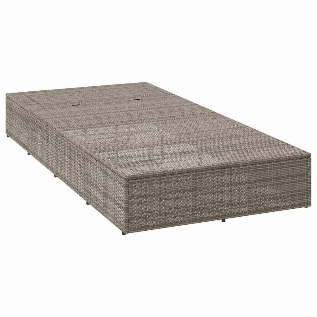 Ligbed met zwevend kussen poly rattan grijs is nu te koop bij PeponiXL, paradijselijk wonen!