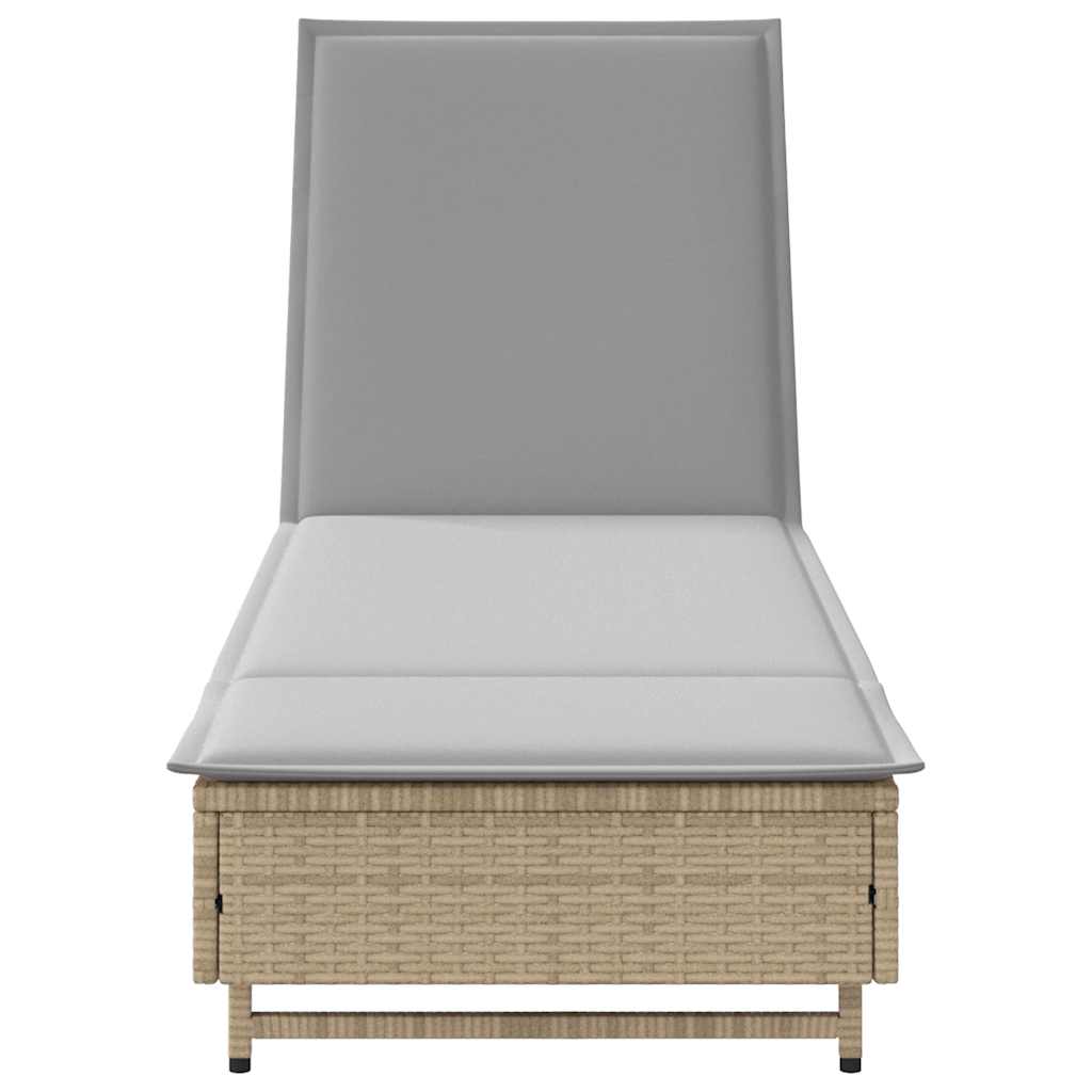 Ligbed met wielen en kussen poly rattan grijs is nu te koop bij PeponiXL, paradijselijk wonen!