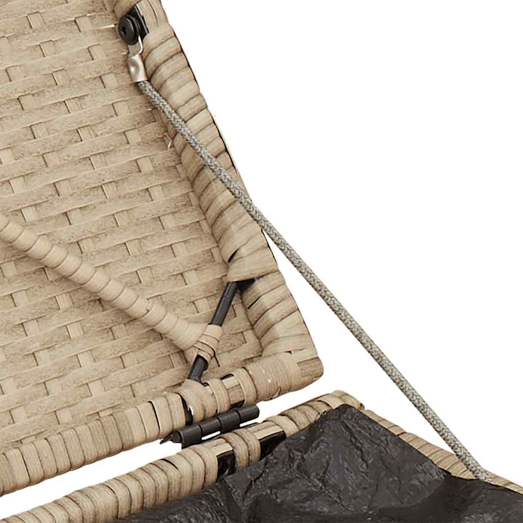 Tuinkrukken met kussens 2 st 40x40x43 cm poly rattan beige is nu te koop bij PeponiXL, paradijselijk wonen!