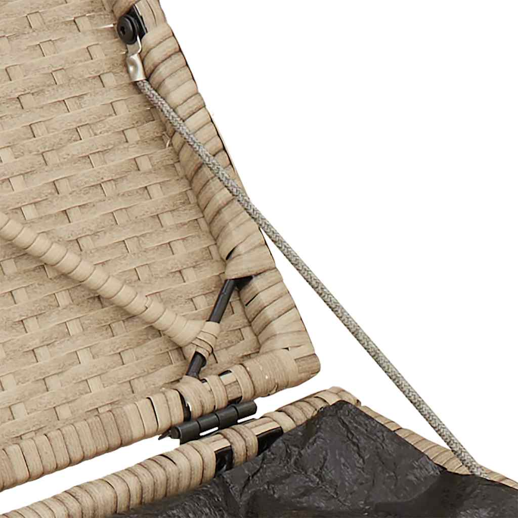 Tuinkrukken met kussens 2 st 40x40x43 cm poly rattan beige is nu te koop bij PeponiXL, paradijselijk wonen!