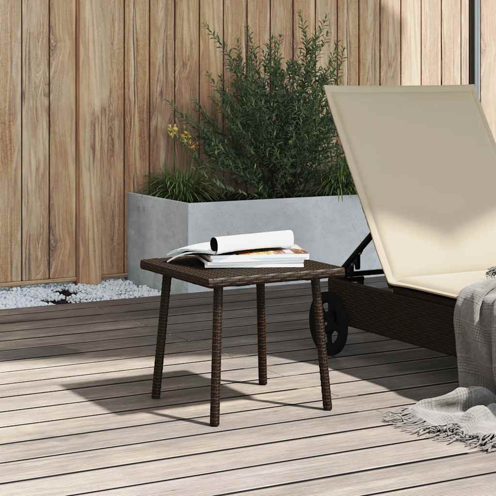 Tuin salontafel rechthoekig 40x40x37 cm poly rattan bruin is nu te koop bij PeponiXL, paradijselijk wonen!