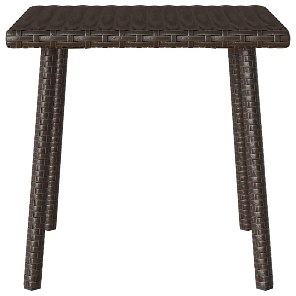 Tuin salontafel rechthoekig 40x40x37 cm poly rattan bruin is nu te koop bij PeponiXL, paradijselijk wonen!