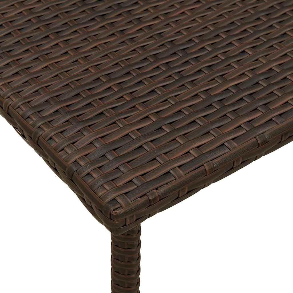 Tuin salontafel rechthoekig 40x40x37 cm poly rattan bruin is nu te koop bij PeponiXL, paradijselijk wonen!