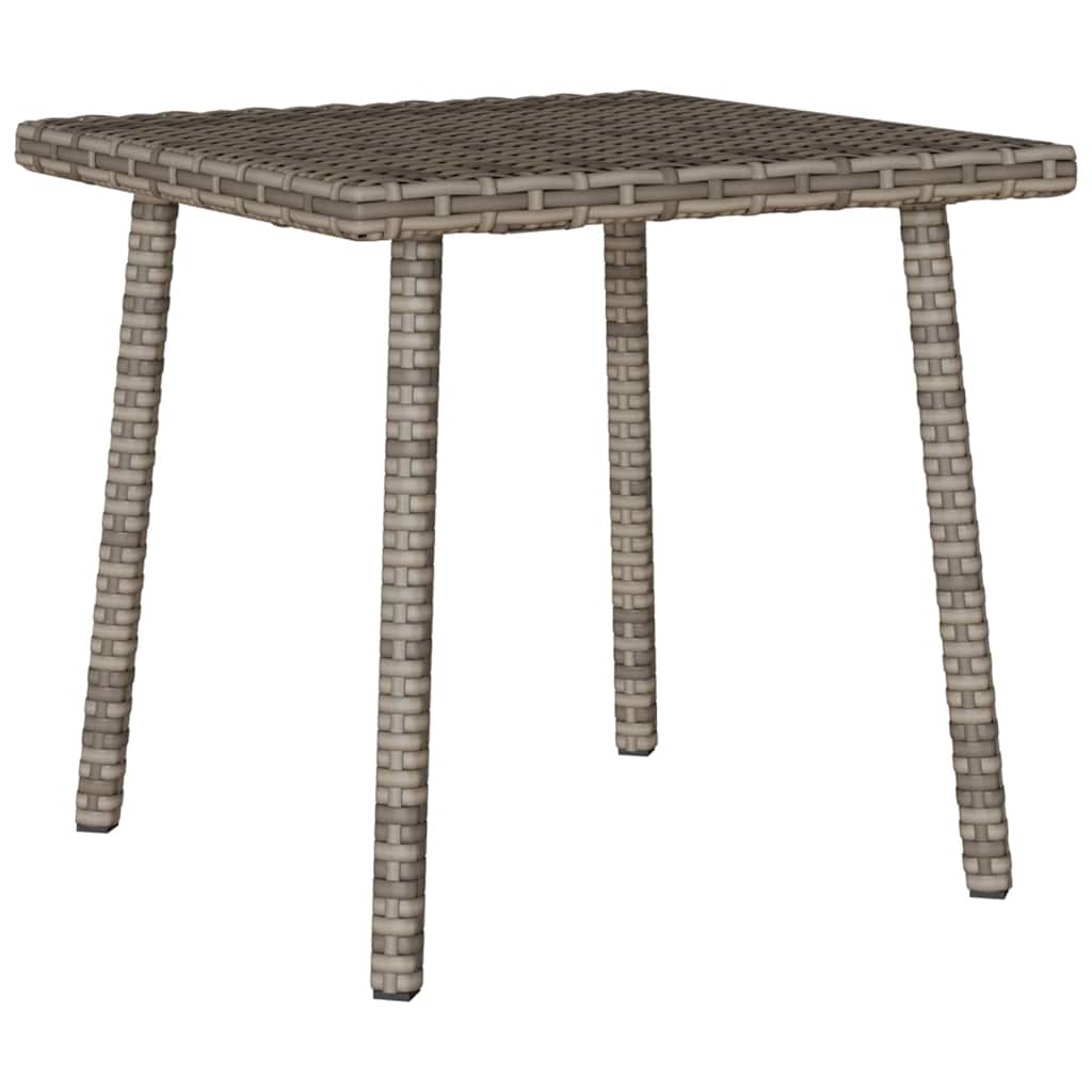 Tuin salontafel rechthoekig 40x40x37 cm poly rattan grijs is nu te koop bij PeponiXL, paradijselijk wonen!