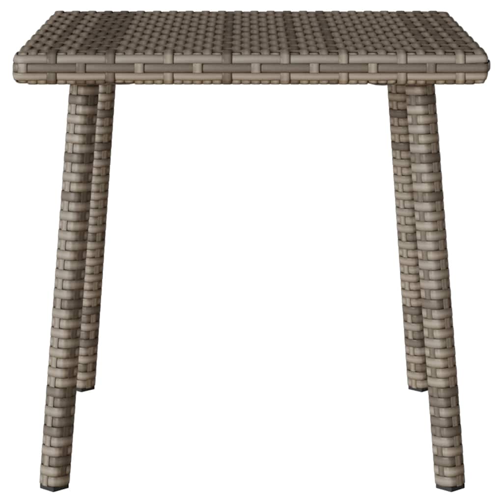 Tuin salontafel rechthoekig 40x40x37 cm poly rattan grijs is nu te koop bij PeponiXL, paradijselijk wonen!