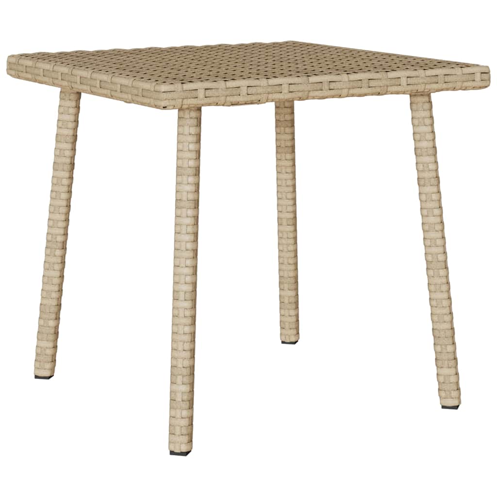 Tuin salontafel rechthoekig 40x40x37 cm poly rattan beige is nu te koop bij PeponiXL, paradijselijk wonen!