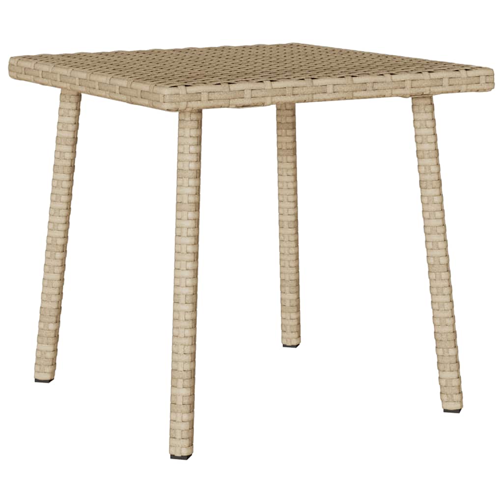 Tuin salontafel rechthoekig 40x40x37 cm poly rattan beige is nu te koop bij PeponiXL, paradijselijk wonen!