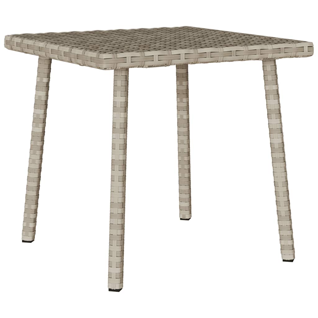 Tuin salontafel rechthoekig 40x40x37 cm poly rattan lichtgrijs is nu te koop bij PeponiXL, paradijselijk wonen!