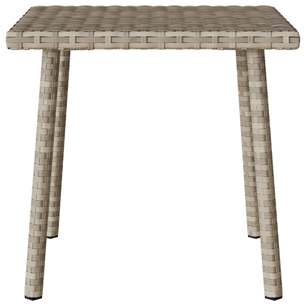 Tuin salontafel rechthoekig 40x40x37 cm poly rattan lichtgrijs is nu te koop bij PeponiXL, paradijselijk wonen!