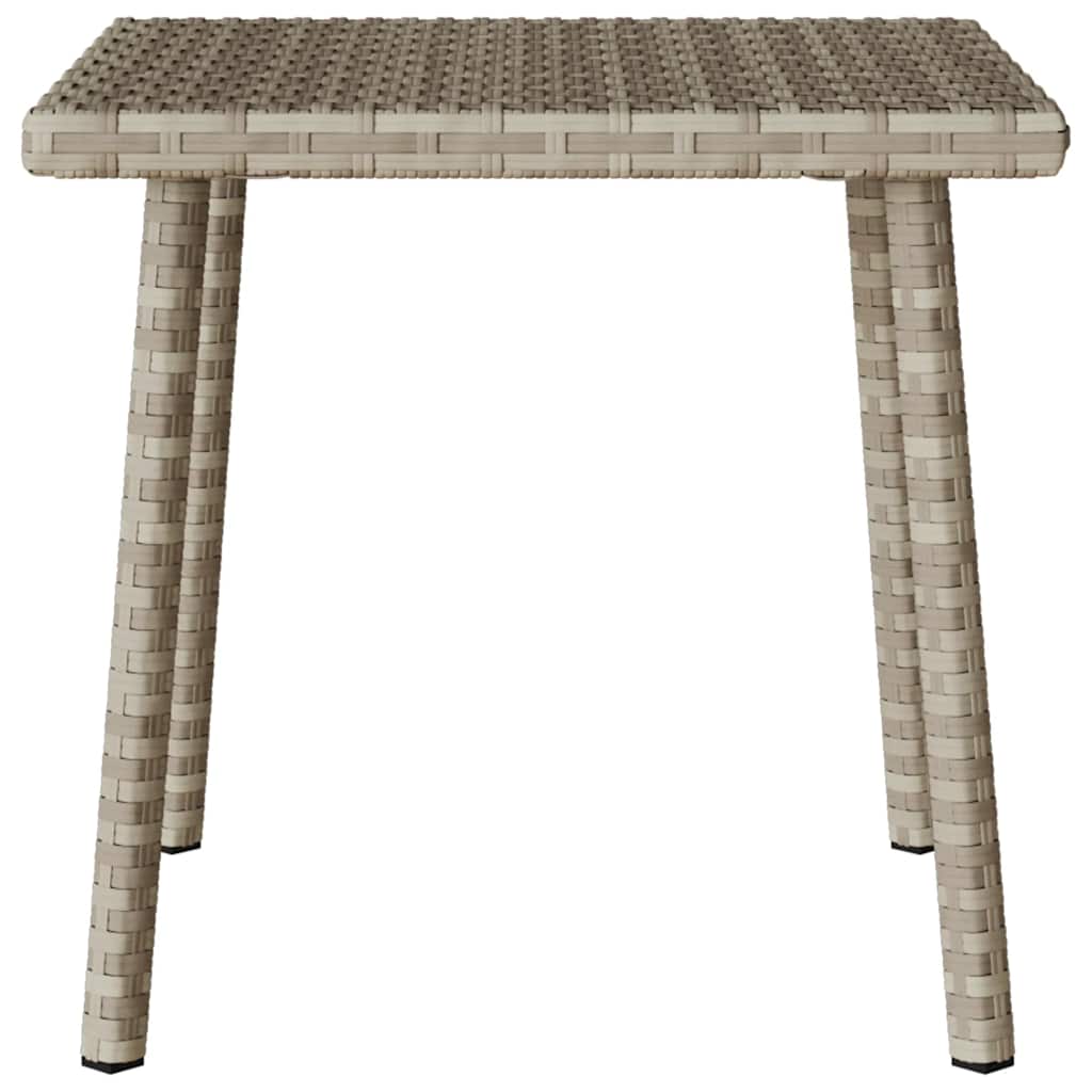 Tuin salontafel rechthoekig 40x40x37 cm poly rattan lichtgrijs is nu te koop bij PeponiXL, paradijselijk wonen!