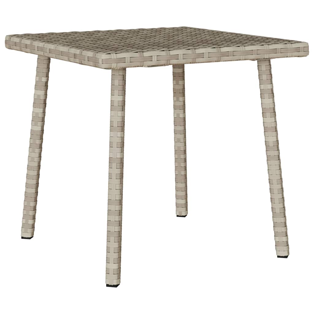 Tuin salontafel rechthoekig 40x40x37 cm poly rattan lichtgrijs is nu te koop bij PeponiXL, paradijselijk wonen!