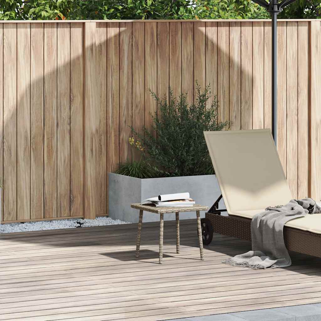 Tuin salontafel rechthoekig 40x40x37 cm poly rattan lichtgrijs is nu te koop bij PeponiXL, paradijselijk wonen!