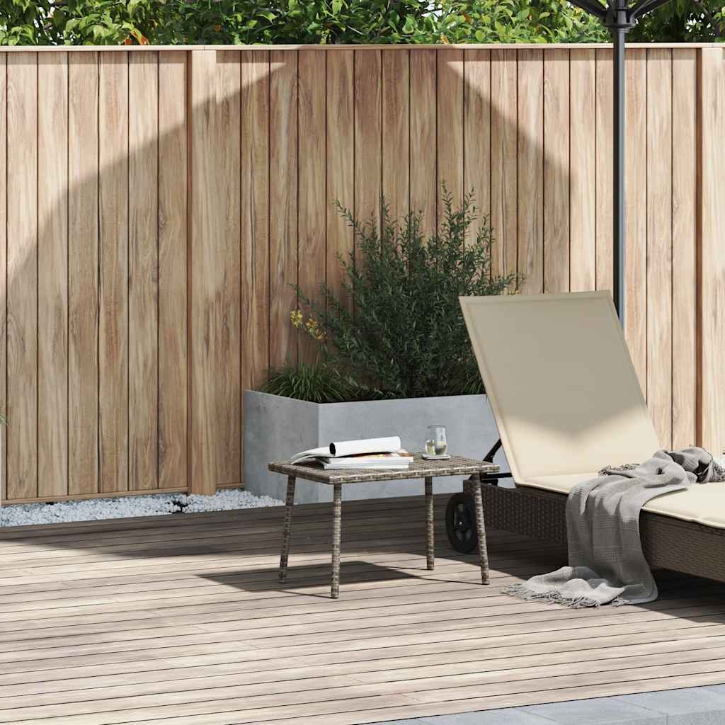 Tuin salontafel rechthoekig 60x40x37 cm poly rattan grijs is nu te koop bij PeponiXL, paradijselijk wonen!