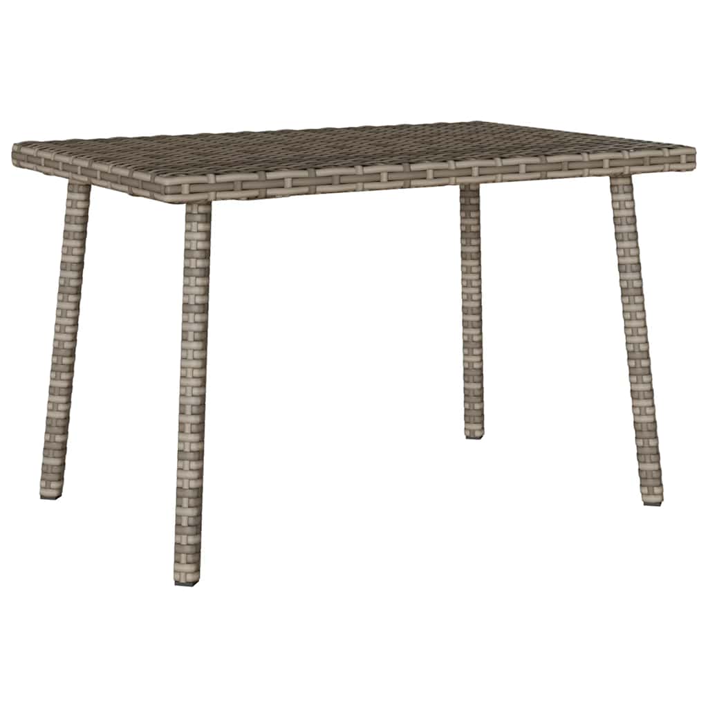 Tuin salontafel rechthoekig 60x40x37 cm poly rattan grijs is nu te koop bij PeponiXL, paradijselijk wonen!