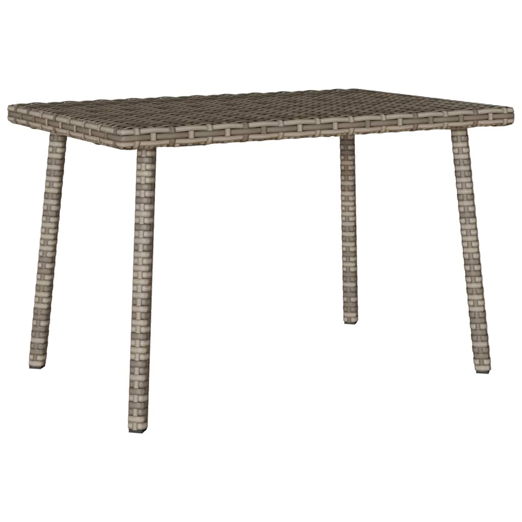 Tuin salontafel rechthoekig 60x40x37 cm poly rattan grijs is nu te koop bij PeponiXL, paradijselijk wonen!