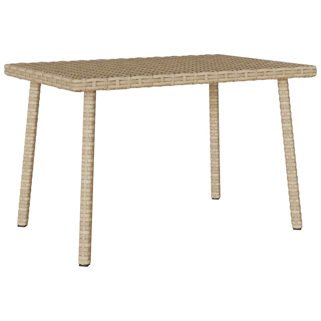 Tuin salontafel rechthoekig 60x40x37 cm poly rattan beige is nu te koop bij PeponiXL, paradijselijk wonen!