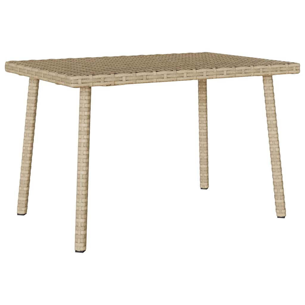 Tuin salontafel rechthoekig 60x40x37 cm poly rattan beige is nu te koop bij PeponiXL, paradijselijk wonen!