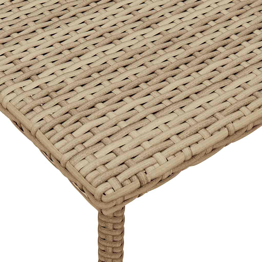 Tuin salontafel rechthoekig 60x40x37 cm poly rattan beige is nu te koop bij PeponiXL, paradijselijk wonen!