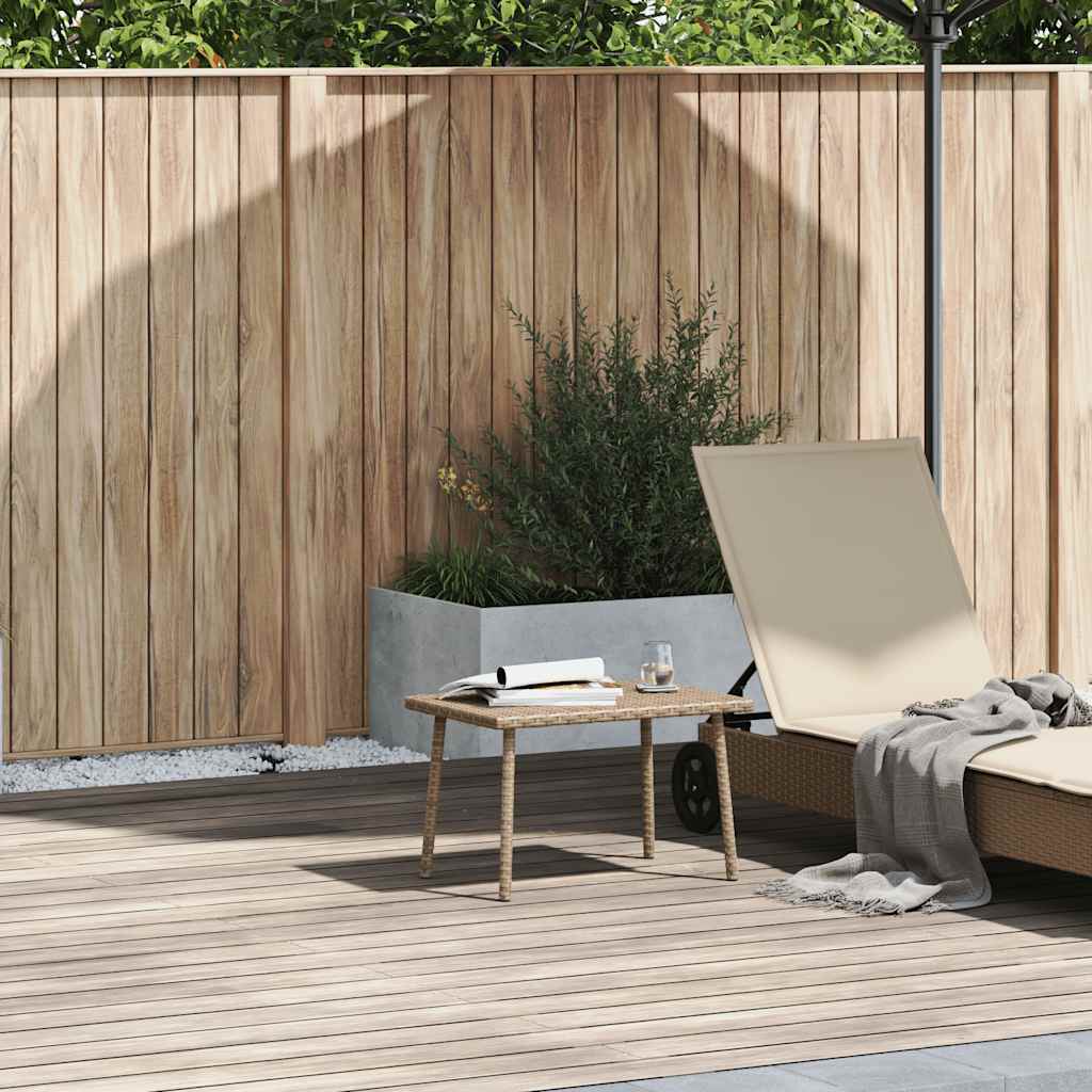 Tuin salontafel rechthoekig 60x40x37 cm poly rattan beige is nu te koop bij PeponiXL, paradijselijk wonen!