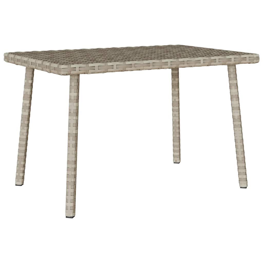 Tuin salontafel rechthoekig 60x40x37 cm poly rattan lichtgrijs is nu te koop bij PeponiXL, paradijselijk wonen!