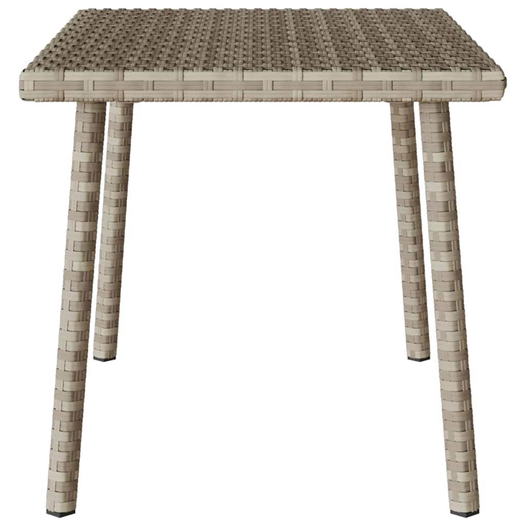 Tuin salontafel rechthoekig 60x40x37 cm poly rattan lichtgrijs is nu te koop bij PeponiXL, paradijselijk wonen!