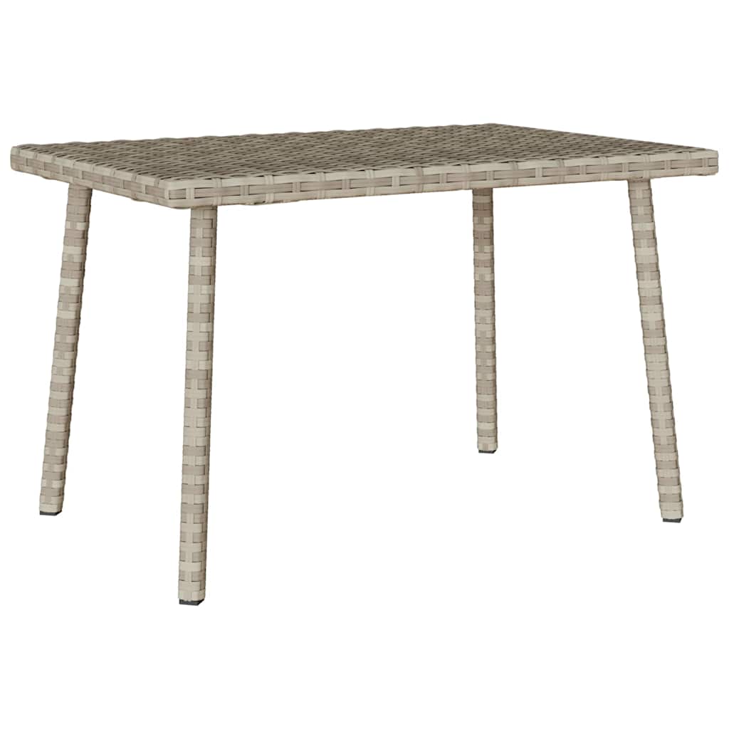 Tuin salontafel rechthoekig 60x40x37 cm poly rattan lichtgrijs is nu te koop bij PeponiXL, paradijselijk wonen!