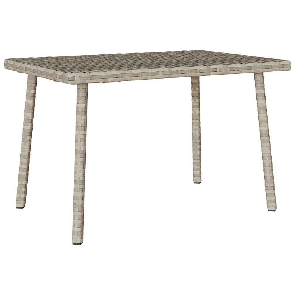 Tuin salontafel rechthoekig 60x40x37 cm poly rattan lichtgrijs is nu te koop bij PeponiXL, paradijselijk wonen!