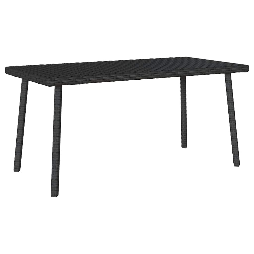 Tuin salontafel rechthoekig 80x40x37 cm poly rattan zwart is nu te koop bij PeponiXL, paradijselijk wonen!