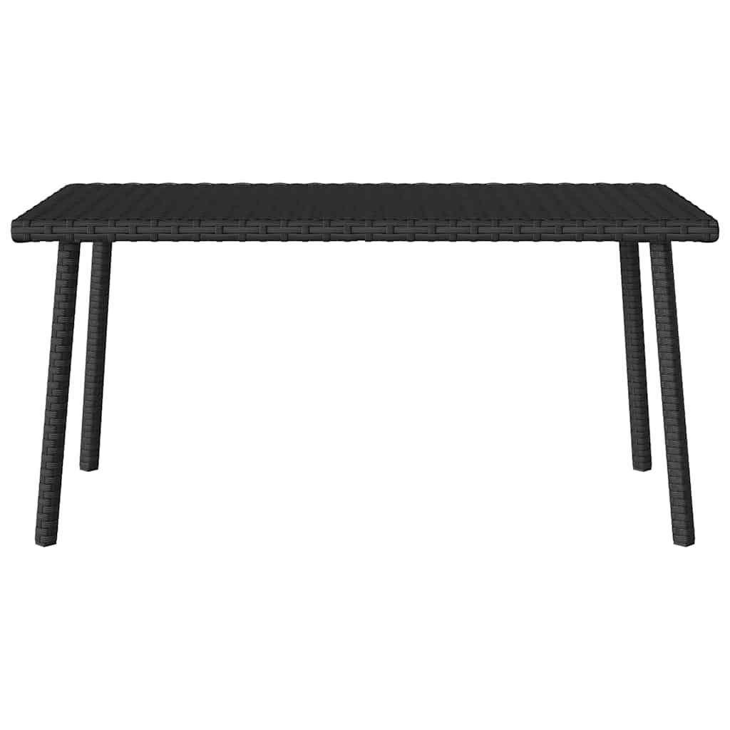 Tuin salontafel rechthoekig 80x40x37 cm poly rattan zwart is nu te koop bij PeponiXL, paradijselijk wonen!