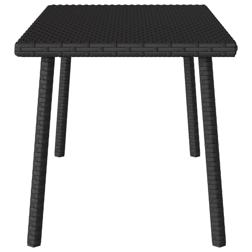 Tuin salontafel rechthoekig 80x40x37 cm poly rattan zwart is nu te koop bij PeponiXL, paradijselijk wonen!