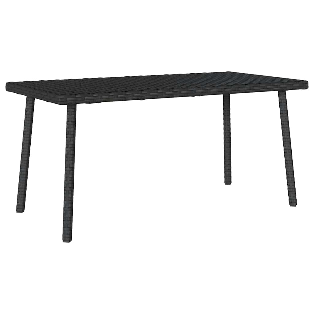 Tuin salontafel rechthoekig 80x40x37 cm poly rattan zwart is nu te koop bij PeponiXL, paradijselijk wonen!