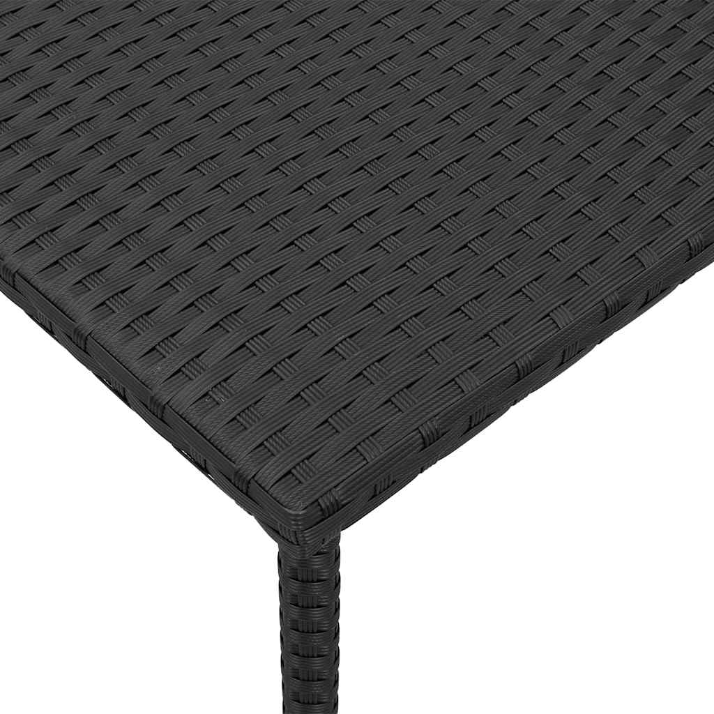 Tuin salontafel rechthoekig 80x40x37 cm poly rattan zwart is nu te koop bij PeponiXL, paradijselijk wonen!
