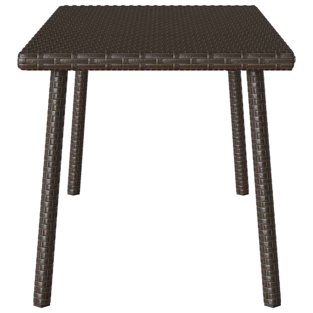 Tuin salontafel rechthoekig 80x40x37 cm poly rattan bruin is nu te koop bij PeponiXL, paradijselijk wonen!