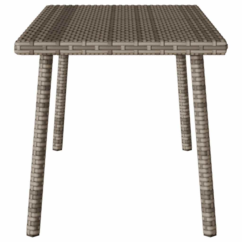 Tuin salontafel rechthoekig 80x40x37 cm poly rattan grijs is nu te koop bij PeponiXL, paradijselijk wonen!
