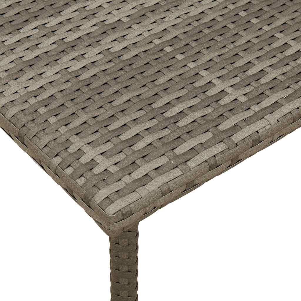Tuin salontafel rechthoekig 80x40x37 cm poly rattan grijs is nu te koop bij PeponiXL, paradijselijk wonen!