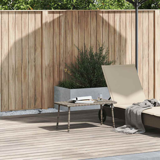 Tuin salontafel rechthoekig 80x40x37 cm poly rattan grijs is nu te koop bij PeponiXL, paradijselijk wonen!