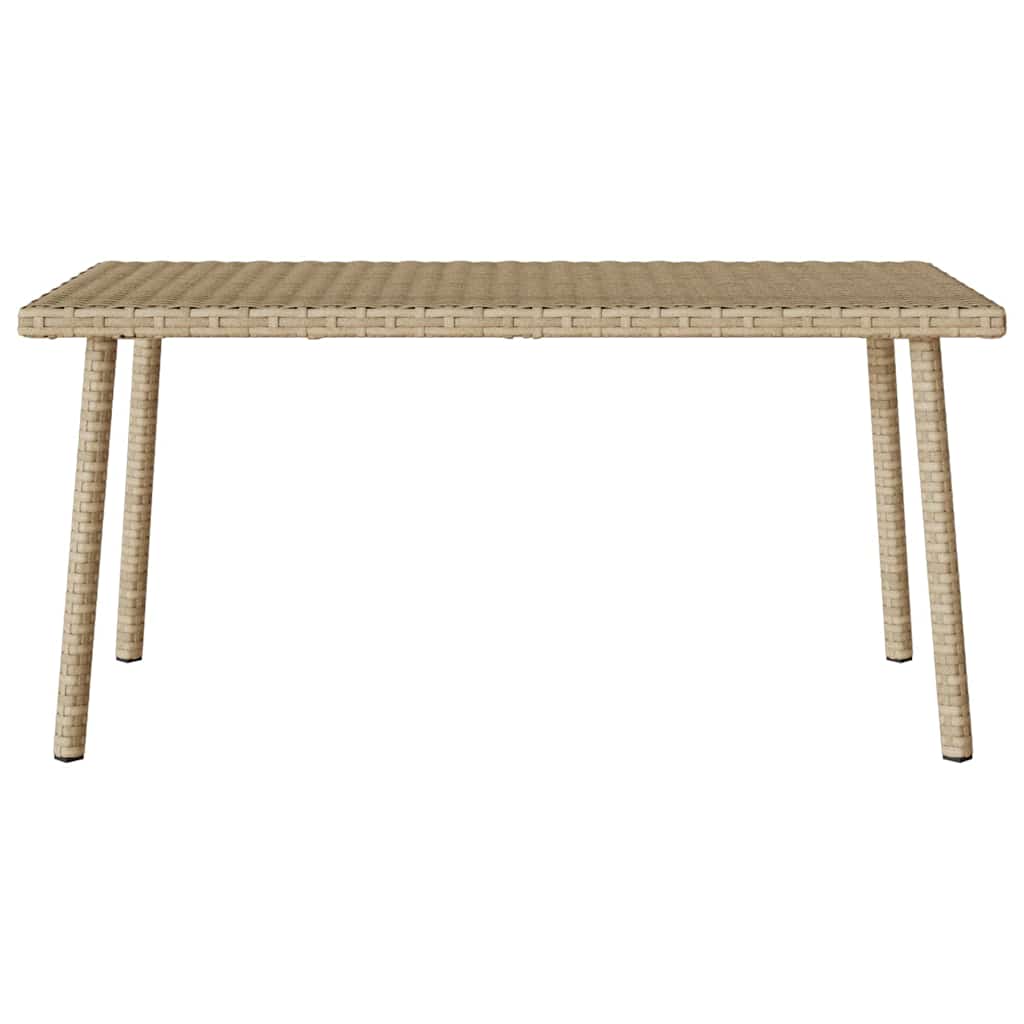 Tuin salontafel rechthoekig 80x40x37 cm poly rattan beige is nu te koop bij PeponiXL, paradijselijk wonen!