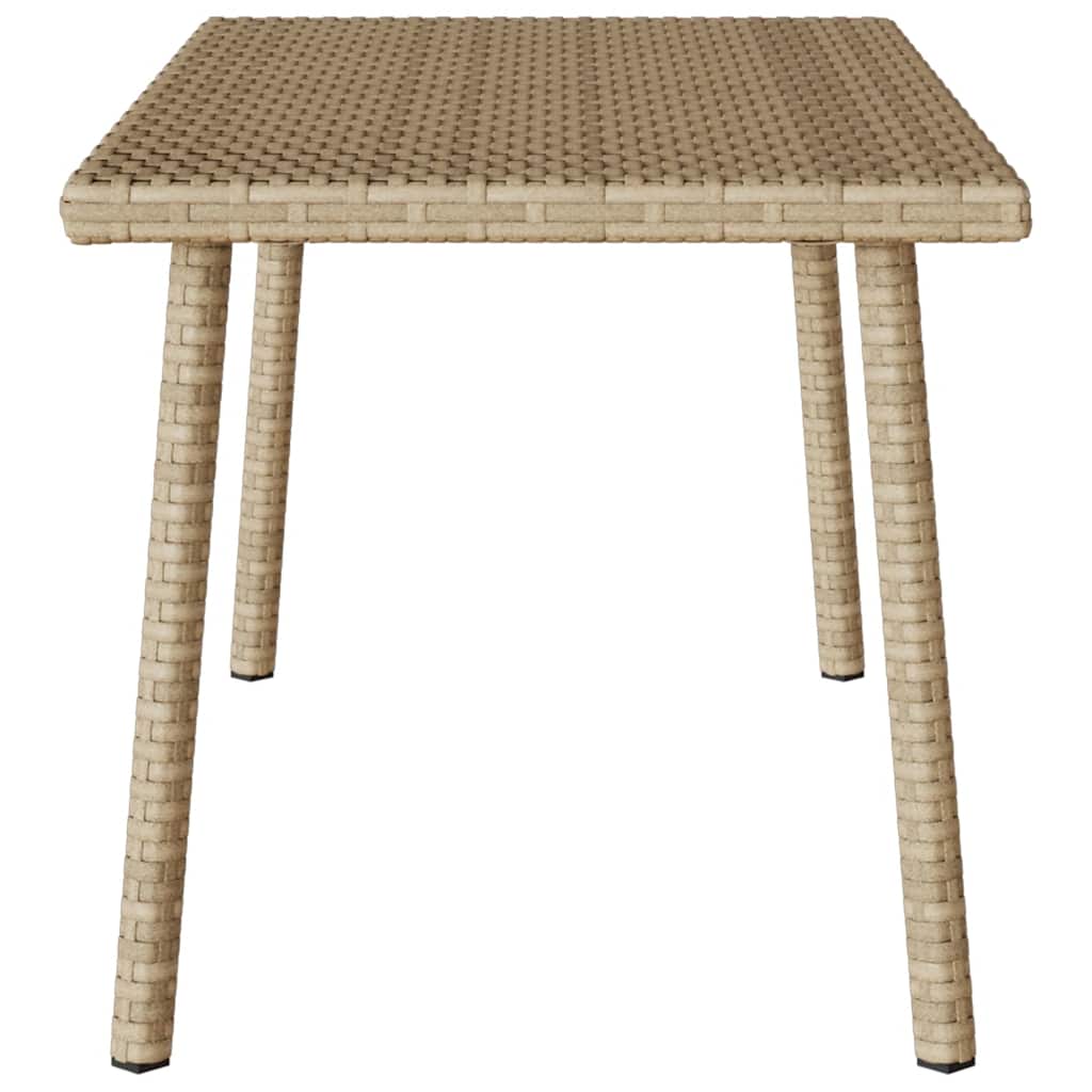 Tuin salontafel rechthoekig 80x40x37 cm poly rattan beige is nu te koop bij PeponiXL, paradijselijk wonen!