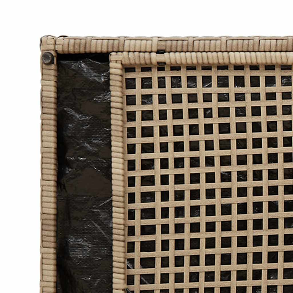 Opbergbank met kussen voor buiten 100 cm poly rattan beige is nu te koop bij PeponiXL, paradijselijk wonen!