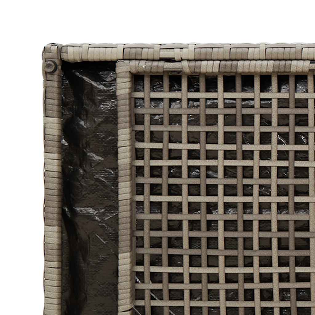Opbergbank met kussen voor buiten 100 cm poly rattan grijs is nu te koop bij PeponiXL, paradijselijk wonen!