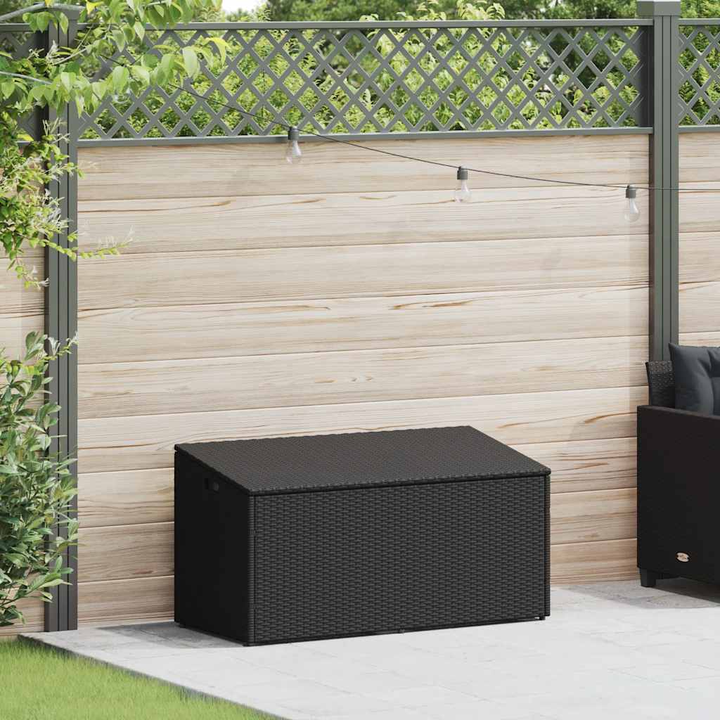 Tuinbox Zwart 110x50x58 cm Poly Rattan is nu te koop bij PeponiXL, paradijselijk wonen!