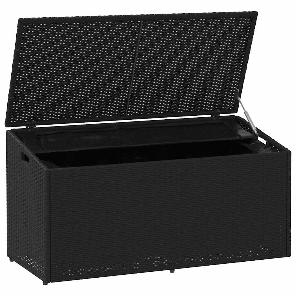 Tuinbox Zwart 110x50x58 cm Poly Rattan is nu te koop bij PeponiXL, paradijselijk wonen!