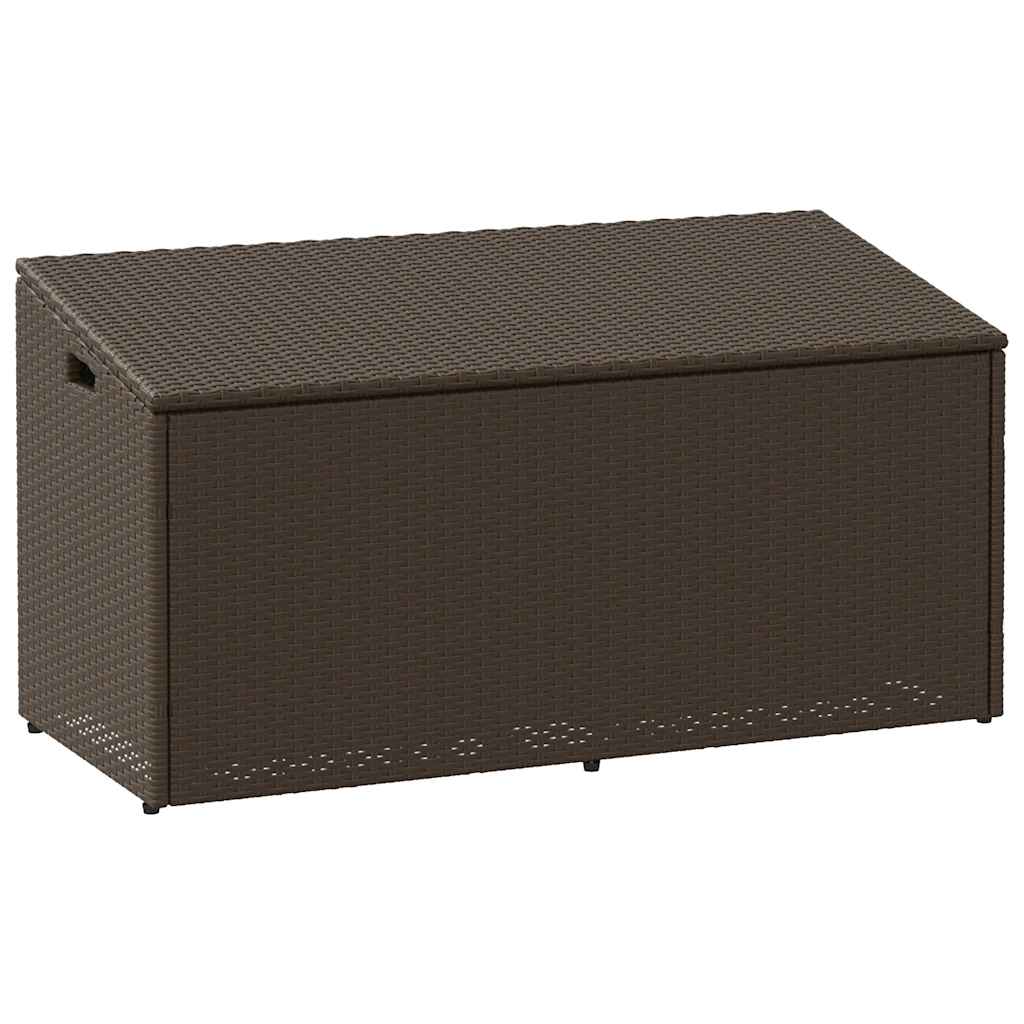 Tuinbox 110x50x58 cm poly rattan bruin is nu te koop bij PeponiXL, paradijselijk wonen!
