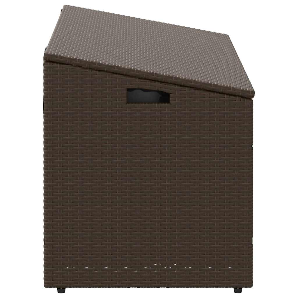 Tuinbox 110x50x58 cm poly rattan bruin is nu te koop bij PeponiXL, paradijselijk wonen!