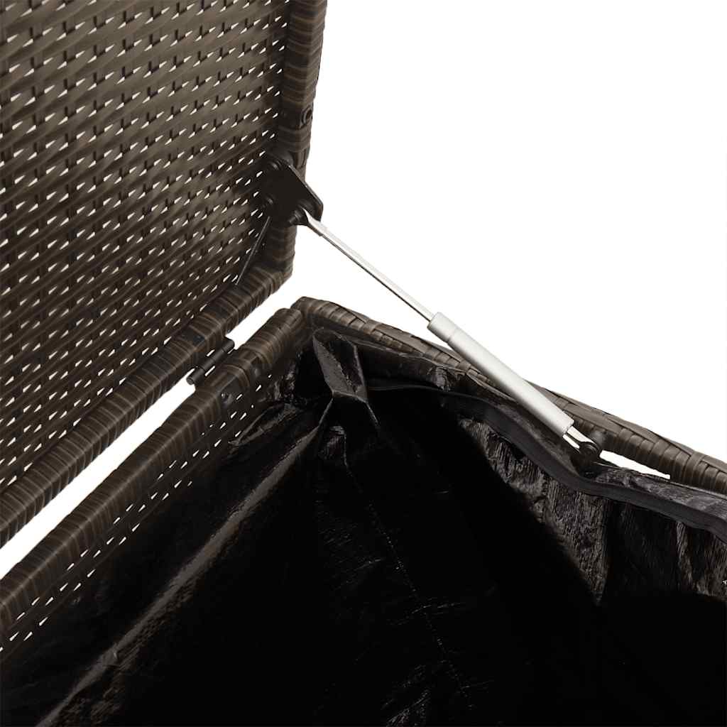 Tuinbox 110x50x58 cm poly rattan bruin is nu te koop bij PeponiXL, paradijselijk wonen!