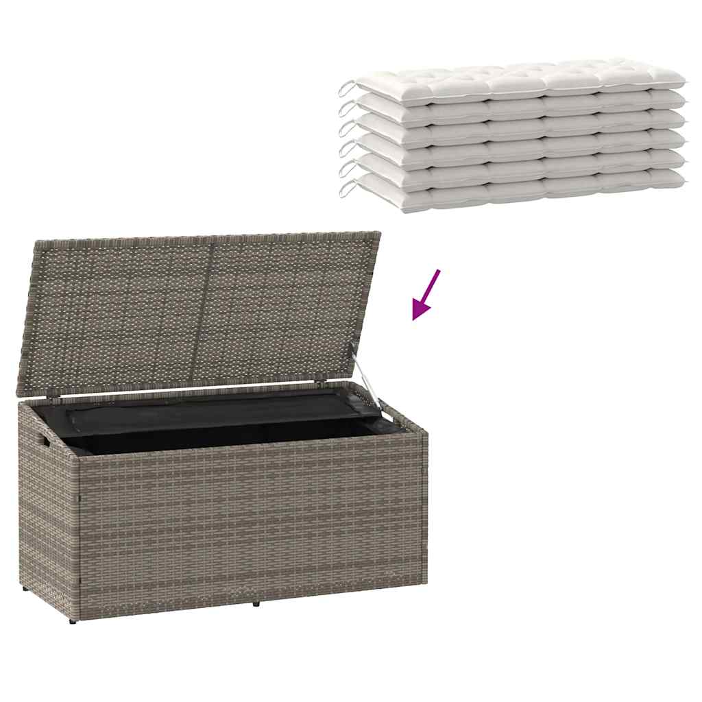 Tuinbox 110x50x58 cm poly rattan grijs is nu te koop bij PeponiXL, paradijselijk wonen!
