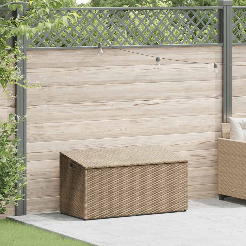 Tuinbox beige 110x50x58 cm poly rattan is nu te koop bij PeponiXL, paradijselijk wonen!