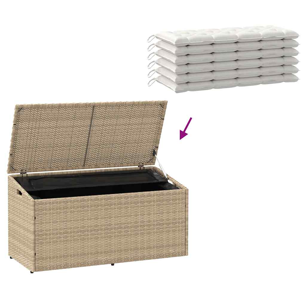 Tuinbox beige 110x50x58 cm poly rattan is nu te koop bij PeponiXL, paradijselijk wonen!
