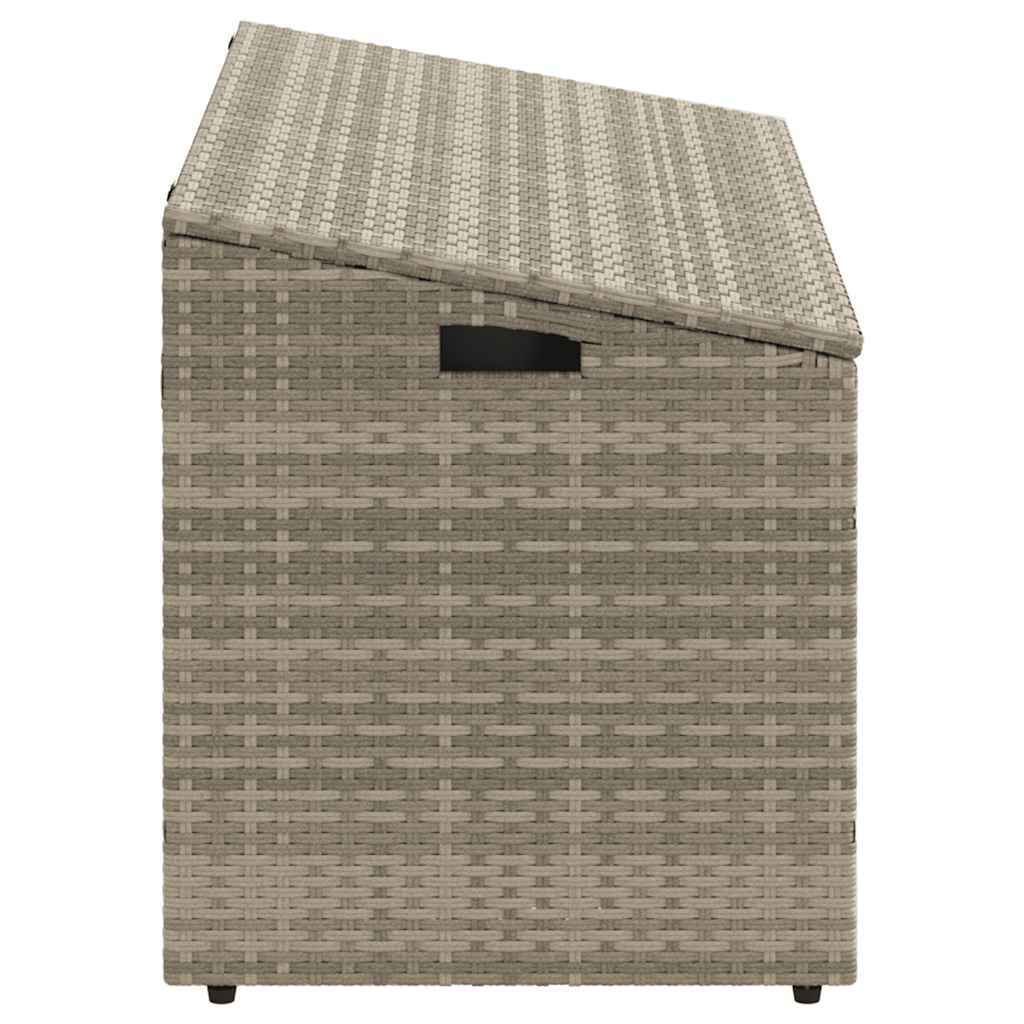 Tuinbox 110x50x58 cm poly rattan lichtgrijs is nu te koop bij PeponiXL, paradijselijk wonen!